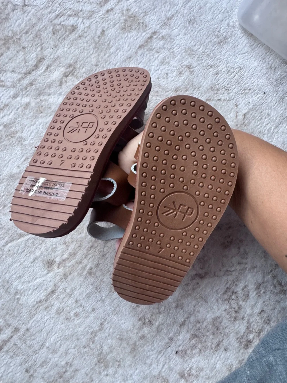 Freshly picked toddler leather sandals 7 t nwot
